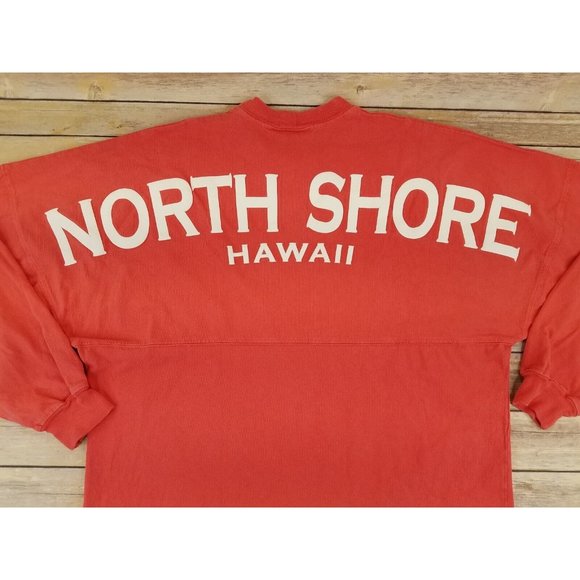 Spirit Jersey Hawaii North Shore Long Sleeve T-Shirt Size S Coral Casual B48 - Picture 7 of 8